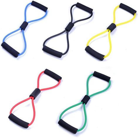 Bandes de résistance multicolores adaptées au yoga, à la rééducation et à l'exercice physique - taille unique (1/5)