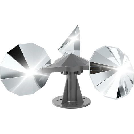 Miroir réflecteur rotatif pour oiseaux - Dispositif de prévention des moineaux - 1 pièce - Écarteur d'évasion à l'extérieur - Outil de contrôle réfléchissant - Pour jardin, terrasse, balcon, ferme (1/5)