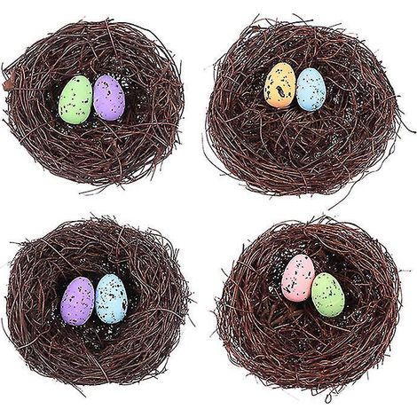 Ensemble de 4 décorations d'œufs de Pâques