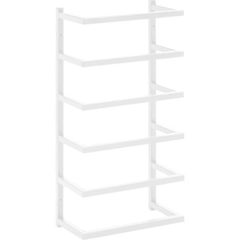 Mobile porta asciugamani da bagno 24x12x48 cm in acciaio bianco