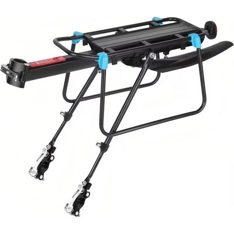 Porte-vélos réglable avec garde-boue, réflecteur et cordon élastique, capacité 110 lb/50 kg (1/5)