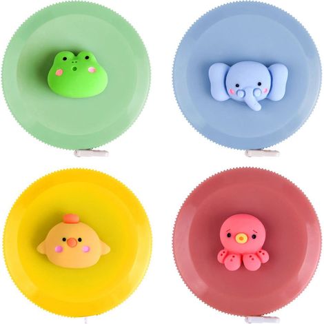 Lot de 4 mètres ruban souples et rétractables pour la prise de mesures corporelles. Mètre ruban mignon de 1,5 m (60 pouces) avec graduations fraction (1/5)