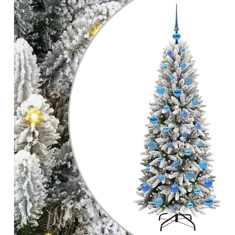 vidaXL Albero di Natale artificiale con 150 LED Bianco 150 cm