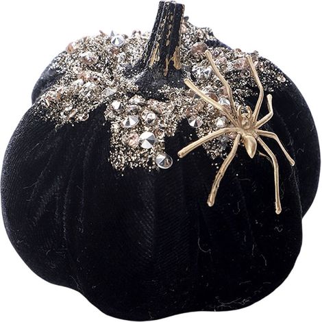 Citrouille Décoration Halloween - Résine Noire - Pour Tableau Ou Intérieur - 3 8 Cm X 3 6 Cm - 27 G (1/5)