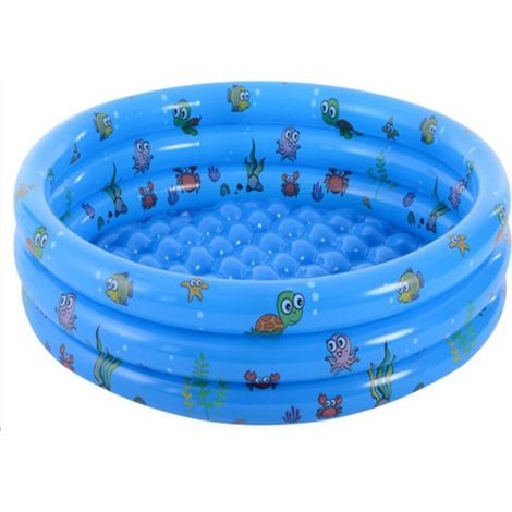 Pataugeoire Ronde pour Enfants Piscine Gonflable pour Enfants en PVC Piscine Hors Sol à Thème Océanique pour Le Jardin pour Enfants Adultes et Familles (10035CM) (1/5)