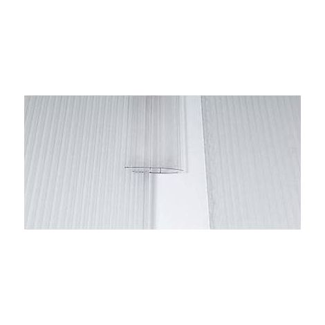PROFILO GIUNZIONE H LASTRA ALVEOLARE - POLICARBONATO TRASPARENTE H.CM 200 S.MM 6 - 2 pezzi
