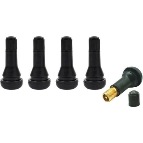 Valve de Pneu - Universel - TR413 - Caoutchouc Noir - Haute Température - Étanchéité Optimale Noir noir RALLONGE DE VALVE (1/5)