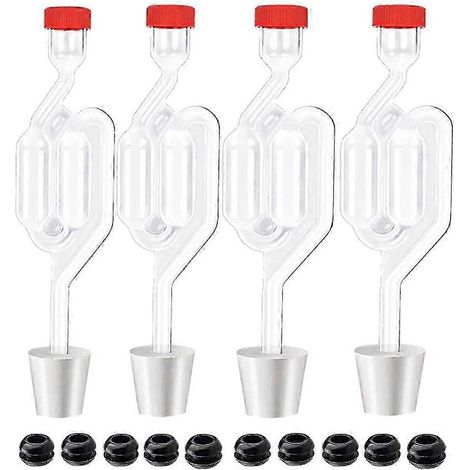 Barboteur en forme de S pour brassage amateur, bouchon et valve de fermeture pour bonbonnes de bière avec joint de qualité alimentaire (1/5)