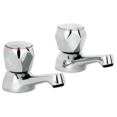 Pro Tap Classic Basin Pillar Taps 298611CP Chrome Plated
