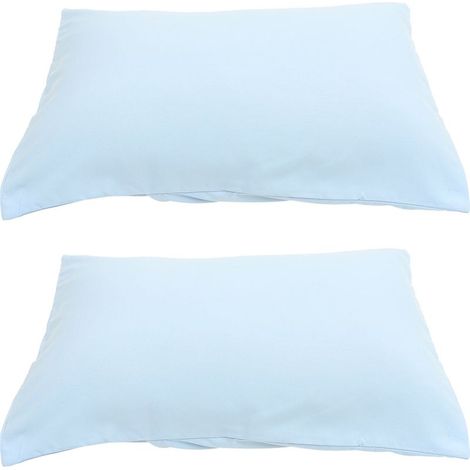 Taies d’Oreiller Enfant Bleu Ciel à Fermeture Enveloppe, Lot de 2 pour Petit Oreiller et Voyage (1/5)