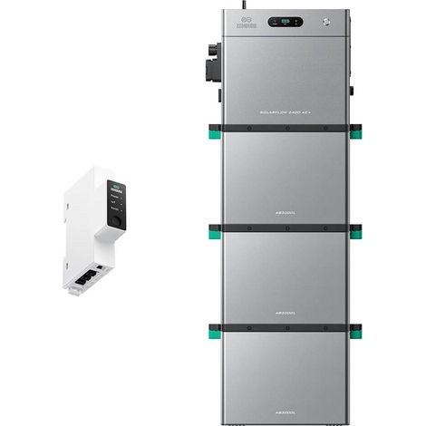 Zendure SolarFlow 2400 AC+ – Stockage AC 2400W, 2,4 kWh extensible à 16,8 kWh, Plug & Play, 2400VA. avec Compteur intelligent 3CT-S, avec 3xAB3000L (8.64 kWh)