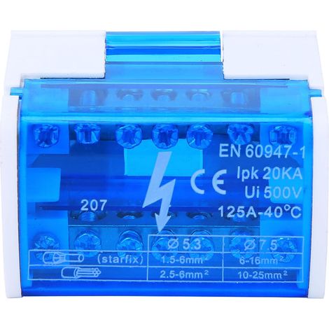 Connecteur de boîte de distribution électrique Borne de rail DIN, boîte de distribution de borne Boîte de distribution de bornier de rail DIN Boîte de jonction de bornier Boîte de distribution Boîte d (1/5)