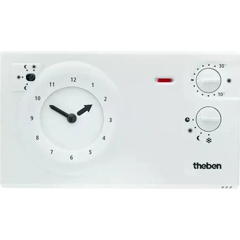 Theben RAMSES 722 Termostato de reloj analógico mecánico, montado en superficie, programa diario/semanal, 230 V, 7220030