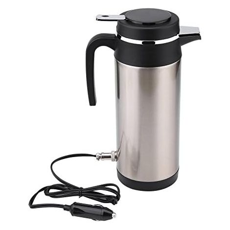 Bouilloire électrique 1200ML 12V Voiture en Acier Inoxydable électrique dans la Voiture KettleTravel Thermoses Chauffage Bouteille D'eau Accessoire Automatique (1/5)
