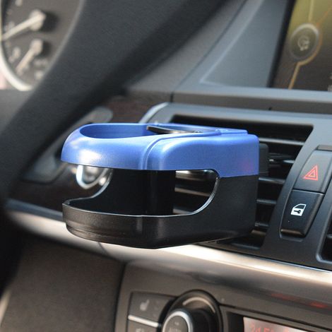 Porte-gobelet pour grille d'aération de voiture, porte-boisson multifonctionnel pour climatisation de voiture, porte-tasse à thé et cendrier, bleu et argent (pas d'échantillon disponible, en cours de  (1/5)