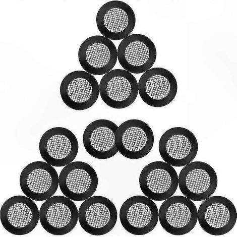 Packung mit 20 O-Ringen für 1/2-Zoll-Duschköpfe, Edelstahl-Filterscheibe mit Gummidichtung und 40-Mesh-Sieb (1/4)