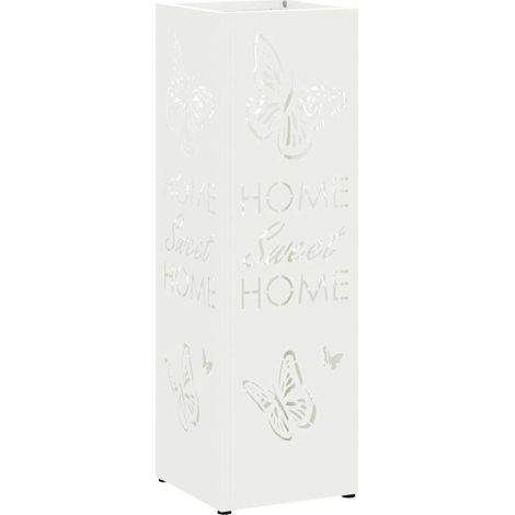 Porte-parapluie Blanc 15,5 x 15,5 x 49 cm Métal CFW847232 (1/5)