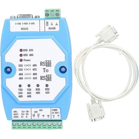 Adaptateur convertisseur isolé avec protection contre les surtensions, interface USB-série (RS232) vers RS485, appareils basse tension (5–30 V)