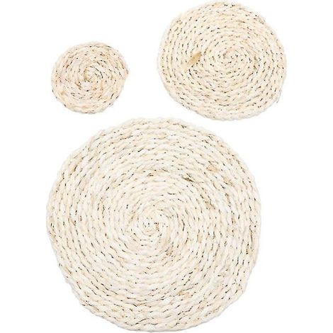 Lot de 3 sets de table en paille (1/3)