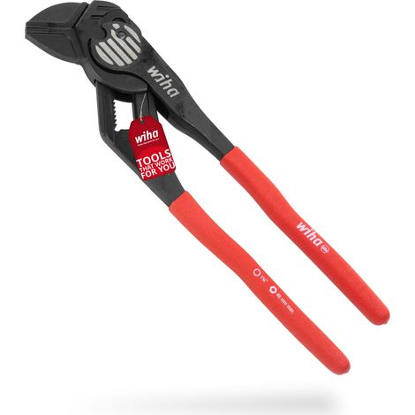 Wiha pliers wrench Classic (40923) I button-free pliers with ratchet principle 200mm I up to 10-fold manual force amplification (1/5)
