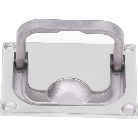 Poignée de Trappe Carrée en Acier Inoxydable 316 Poli Miroir 96x69mm pour Hatch de Pont Bateau (1/5)