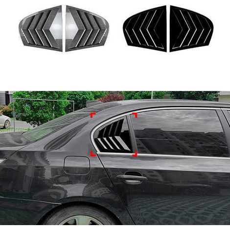 1 pair of exterior decals for the rear window blinds of a 2004-2010 BMW 5 Series E60 (1/5)