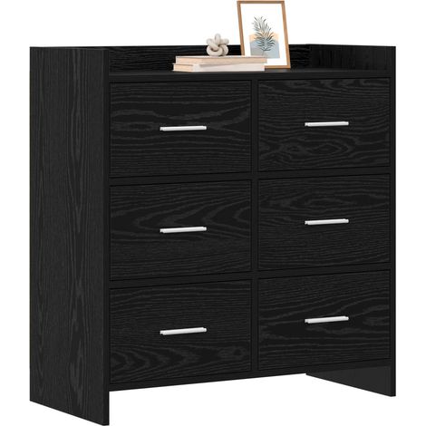 Sideboard/Anrichte/Buffet Schwarze Eiche 75 x 33 x 80 cm Holzwerkstoff LXWW771732 (1/5)