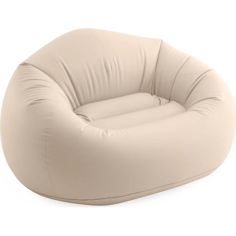 Poltrona gonfiabile a sacco 137x127x74 cm crema INTEX (1/4)