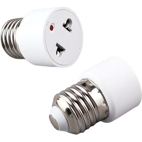 2 pieces per pack Lamp socket adapter E27 plug to power outlet conversion (1/5)