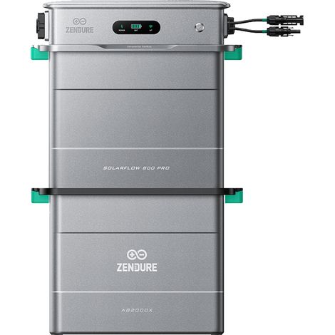 Zendure SolarFlow 800 Pro 2 – Balkonkraftwerk mit Speicher, 2640W Solar-Eingang, 1000W AC-Laden, 800W Ausgang, KI-Energiemanagement, mit AB2000X