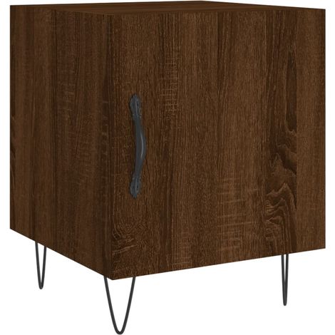 Maison Exclusive - Comodino Rovere Marrone 40x40x50 cm in Legno Multistrato