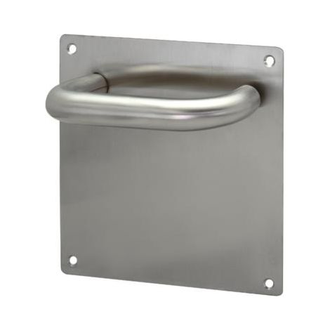 Juego de manilla con placa cuadrada en acero inoxidable -