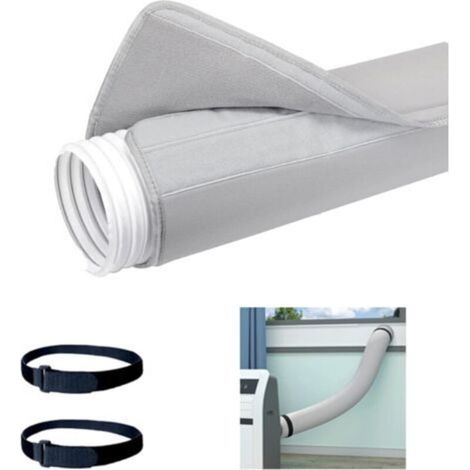 Housse de tuyau isolante pour climatiseur portable, kit de ventilation pour porte coulissante, 12 cm-15 cm de diamètre, tuyau d'échappement pour pièces et accessoires de climatiseur (1/5)
