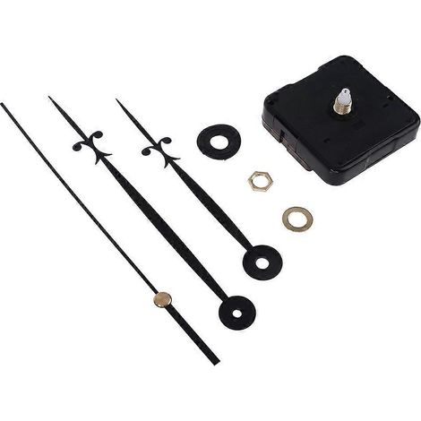 Kit de mécanisme de mouvement d'horloge à quartz silencieux avec aiguilles et moteur pour réparation et remplacement à faire soi-même. Convient aux cadrans de 40 cm de diamètre. (1/4)