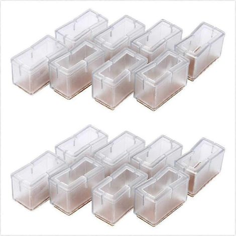 Housses de pieds de chaise, protections pour pieds de chaise, housses rectangulaires en silicone pour pieds de meubles (1/5)