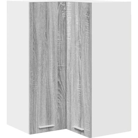 Armadio pensile moderno spazio portaoggetti 57 x 57 x 80 cm in legno ingegnerizzato grigio sonoma 020053334