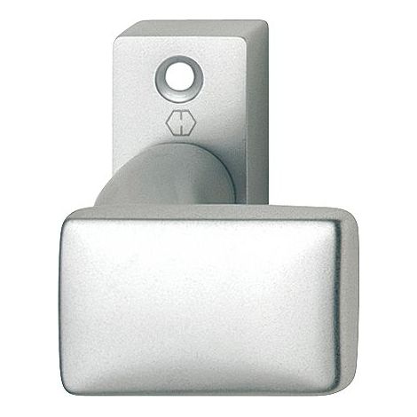 HOPPE Türknopf - auf Rosette, zu 117GF/22, 65x40 30x70x10, silber elox (1/3)