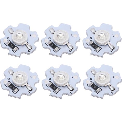 25 pièces 5V puces LED 200LM 3W perles de lampe haute puissance pour luminaires de bricolage lumière bleue 455-460NM (1/5)
