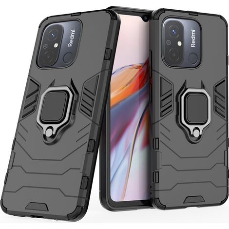 Étui pour Xiaomi Redmi 12C, anneau de support, noir (1/5)