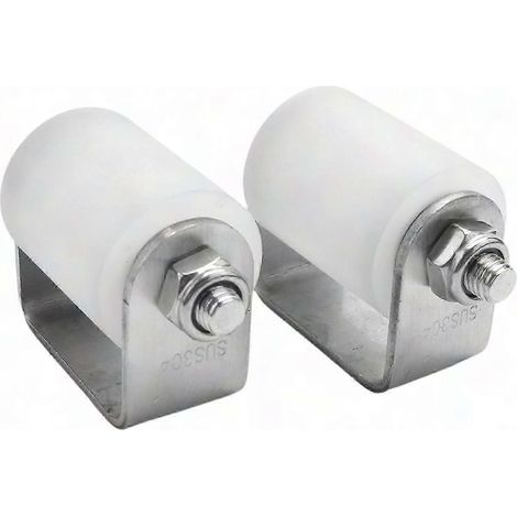 2-teiliges 3-Zoll-Führungsrollenset für Schiebetore, robuste Nylon-Seitenräder mit Kugellager, Hochleistungs-Führungsrollen für Schiebetore (1/5)