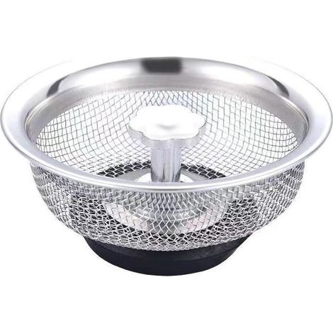 passoire d'évier de cuisine, filtre à mailles, couvercle de bonde de sol en acier inoxydable pour salle de bain et douche, attrape-cheveux (1/5)