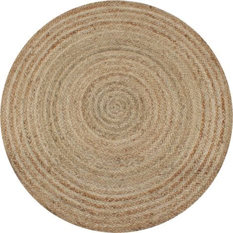 Tapis en jute tressé, rond de 120 cm (1/5)