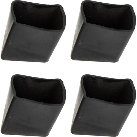 Lot de 4 Patins Échelle, Caoutchouc Antidérapant 25x35mm, Protection Pieds Carrés, Intérieur Extérieur (1/5)