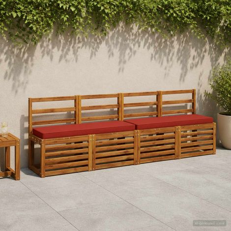 vidaXL Cojín para banco de 1 pieza VUGHT 100% Poliéster Rojo (1/5)