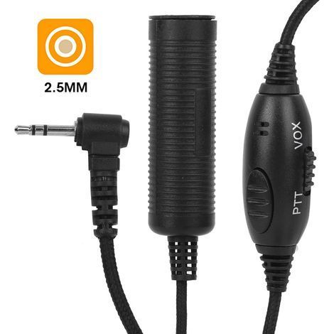 Câble adaptateur VOX PTT militaire 2,5 mm compatible Motorola Talkabout TLKR T80 T6 T7 T8 T5820 XTR446 MD200 (1/5)