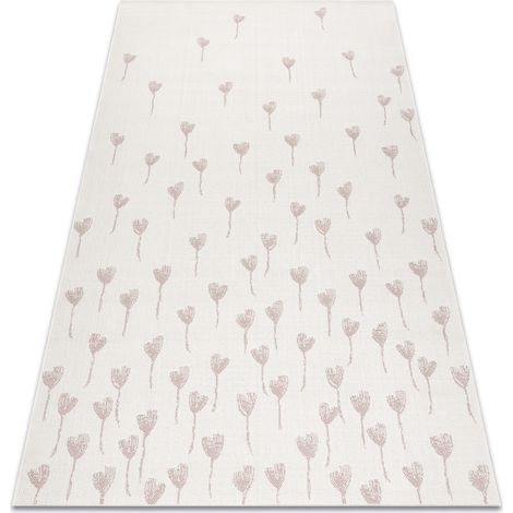 Tappeto DI SPAGO SIZAL FLAT 48779/526 Kwiatuszki crema rosa beige 200x290 cm