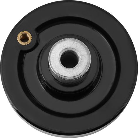 volant d'essieu arrière noir pour tours et fraiseuses avec poignée rotative (8 x 63 mm) (1/5)