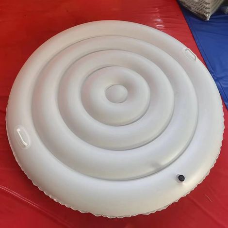 Housse de protection isotherme en PVC pour baignoire ronde carrée, résistante aux intempéries, protection contre la poussière, imperméable et résistante aux UV (ronde avec poignée 1) - Blanc (1/5)