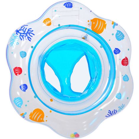 Bouée bébé avec double vessie de gaz, siège flottant gonflable anti-fuite, boîte bleue (1/5)