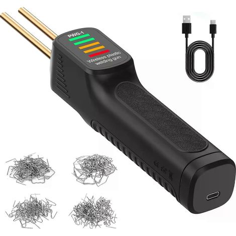 2600mAh Handliches kabelloses Ladegerät zum Schweißen von Kunststoffen, Heißtacker und Schweißpistole, Werkzeug zur Reparatur von Autostoßstangen mit 200 Heftklammern (1/4)